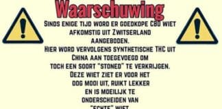 meetpoint den bosch coffeeshop waarschuwing synthetische THC cannabis cbd wiet