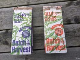 Dutch Harvest thee hemp en herbs sleepy hemp review gebruikservaring