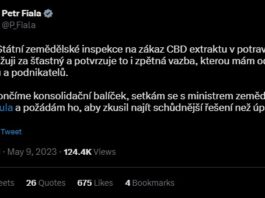 Tsjechische minister-president Petr Fiala spreekt zich uit tegen mogelijk CBD verbod