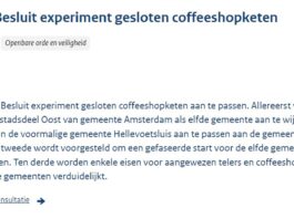 AMvB wietexperiment Amsterdam-Oost gemeentelijke herindeling gefaseerde start elfde