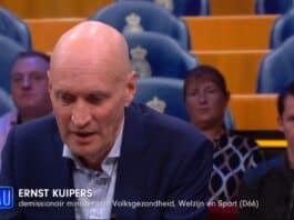 demissionair minister van volksgezondheid, welzijn en sport VWS Ernst Kuipers bij Beau