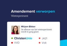 Anti-wietexperiment amendement van ChristenUnie met ruime meerderheid verworpen wietexperiment motie ChristenUnie
